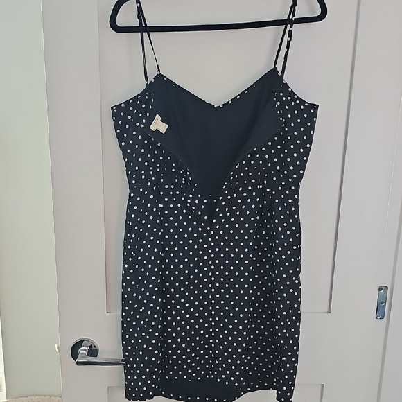 J. Crew Black and White Polka Dot Mini Dress Size 10 - Picture 5 of 9